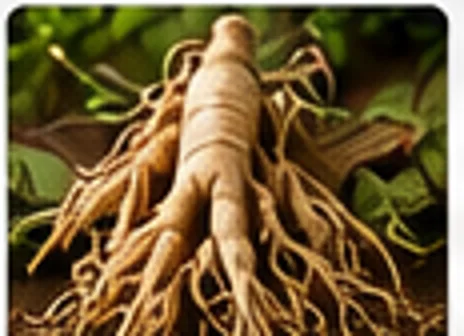 Ginseng root, realistic ingredient photo
